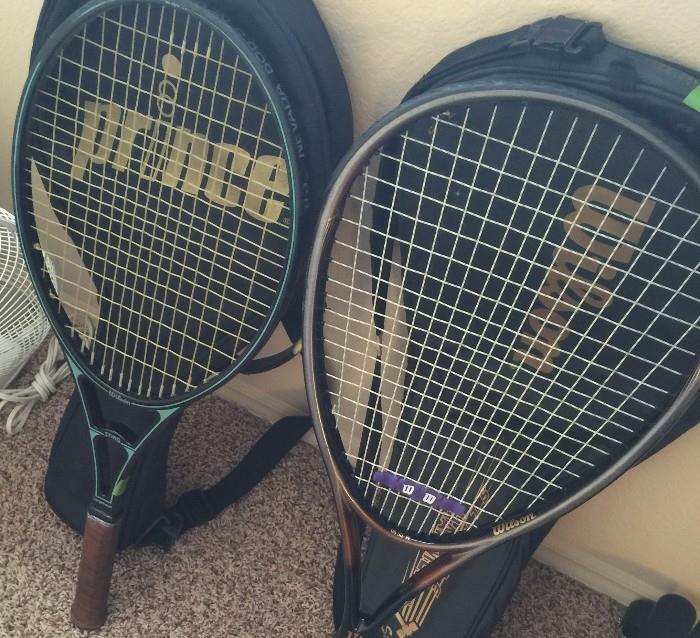Wilson and Prince Rackets w Covers 