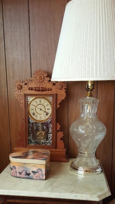 Wm. L Gilbert Clock Co CARP, Nightstand w Marble Top 
