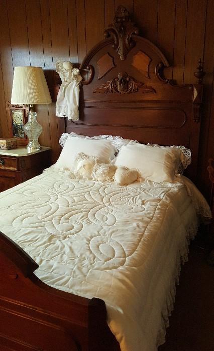Antique Walnut Bed (AMAZING!)