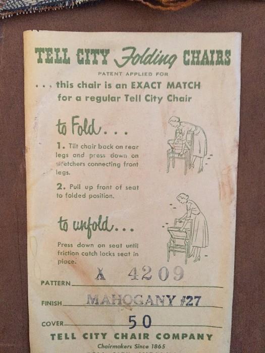 Tell City Folding Chairs 