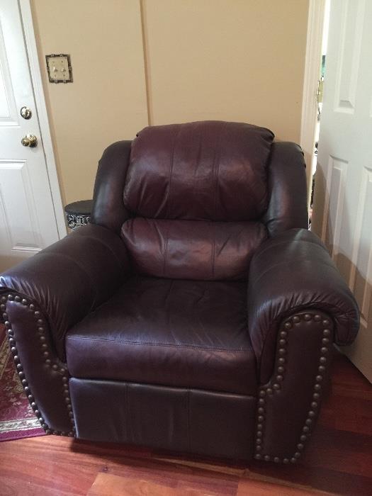 Leather recliner 