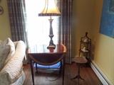 STICKLEY END TABLE WITH DROP LEAVES AND DRAWERS