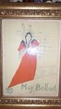 Framed Toulouse Lautrec Lithograph from 1920's "May Belford"