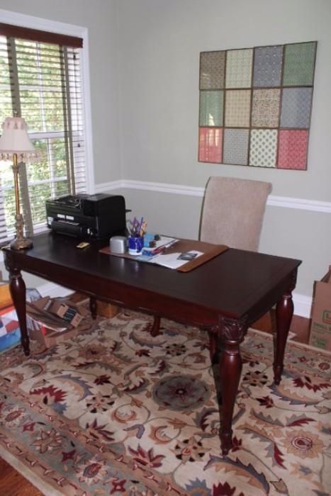 Desk, Chair, Rug and Decorative