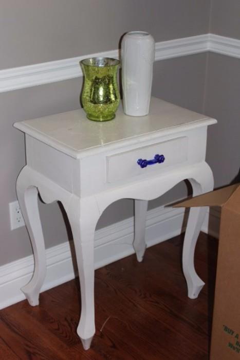 Small White Table with Drawer