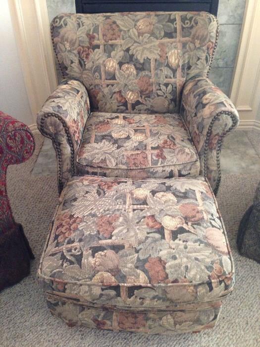 Chair and Ottoman by Rowe.  Perfect condition!
