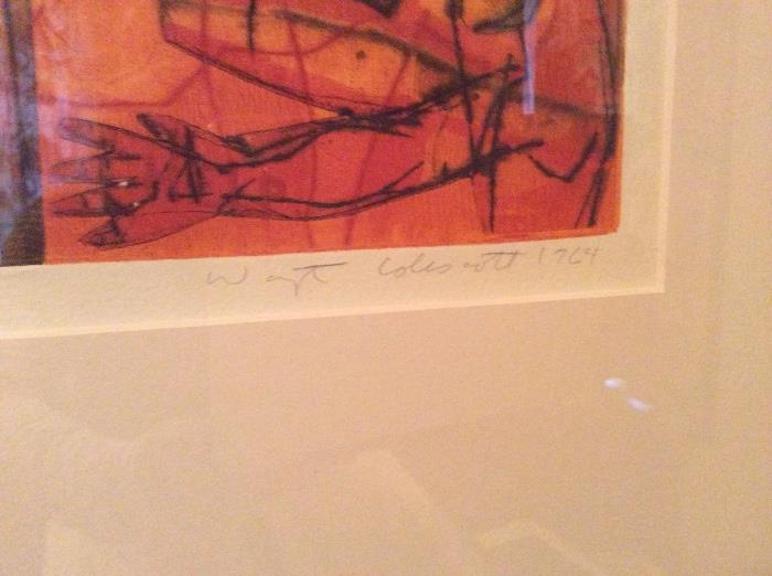 Warrington Colescott signature dated 1964
