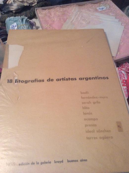 18 Litografias de Artistas Argentinos from 1958.  The portfolio includes 18 signed and numbered lithographs - in excellent condition
