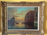 Original artist signed Hughes de Bouvard (Hugo Von Bouvard) oil on canvas