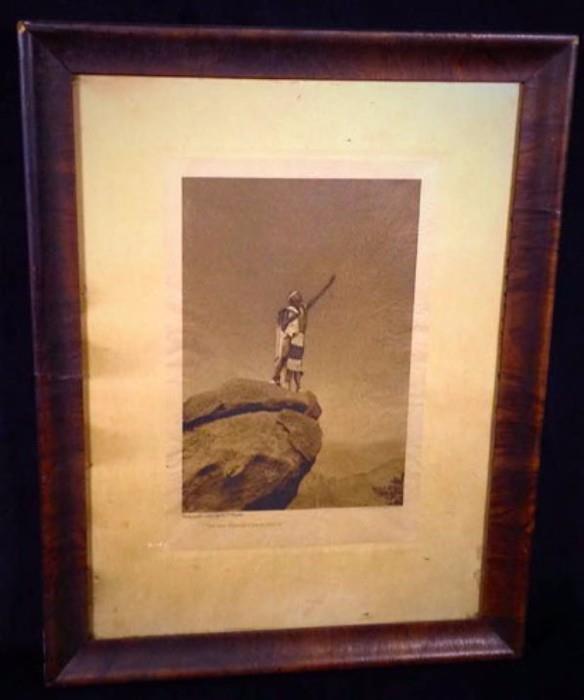 006: Edward S Curtis "By The Arrow I Have Said It" Sepia Print