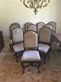 Set of 10 dining chairs