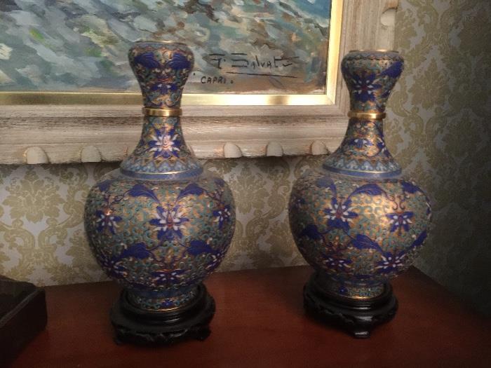 Chinese Enamel Vases