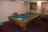 pool table in great condition with 2 sets of balls and sticks. 