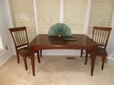 Casual Dining Table (with hidden leaf) and Two Chairs