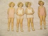 (4) Shirley Temple paper dolls (dolls 1-4)