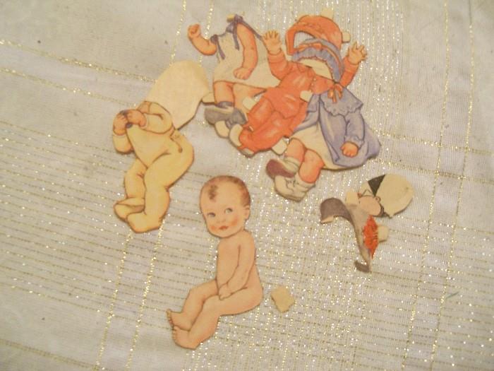 infant paper doll & clothes