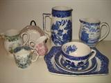 Transfer ware dishes.