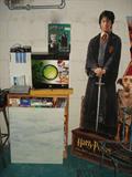 Borders Book Display. Harry Potter. X Box Game. Various glass for stain glass art projects.