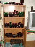 Ruby and Green depression glass. Nice assortment.