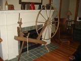 Walking Wheel. This wheel will be available on Wednesday in the garage. Not complete but has its spindle and the wheel turns very well.