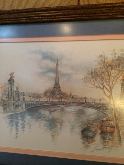 Paris scene framed art