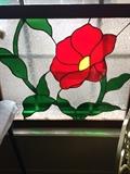 One of several stain glass panels