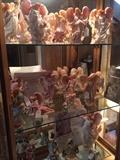 Angel collection in display case