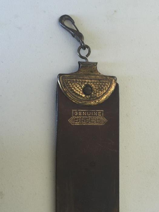 Antique leather razor strap