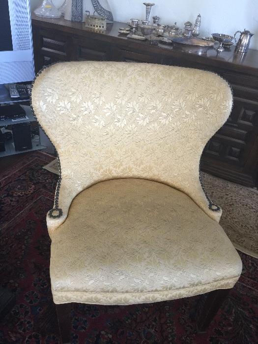 1920s high style upholstered chair