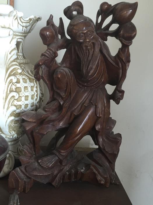 Carved rosewood figurine