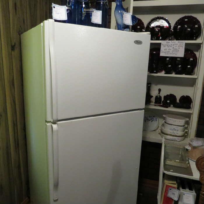 18 cu foot Whirlpool refrigerator