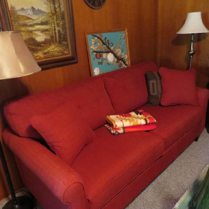 lazyboy sofa; vintage shell picture