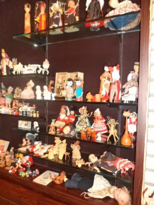 Vintage international travel souvenir doll collection