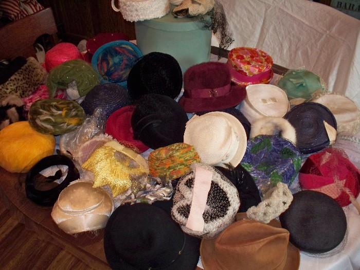 Lots of Vintage Hats