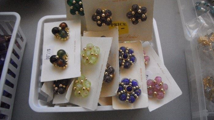 Glass bead earrings, disregard retail prices