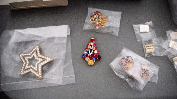Daughters of the American Revolution (DAR) pieces, some marked DAR, others simply patriotic
