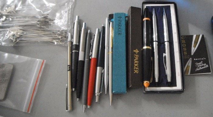 Vintage pens:  Cross, Parker and other