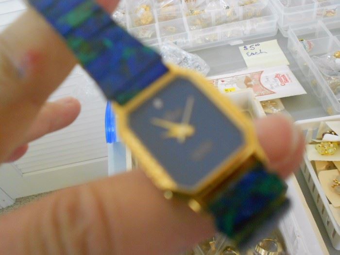 Gemstone watches,  Onyx, Lapis Lazuli, Malachite, mother of pearl and other