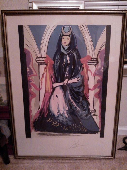 Salvador Dali "Lady Blue" or "High Priestess" very low numbered with COA