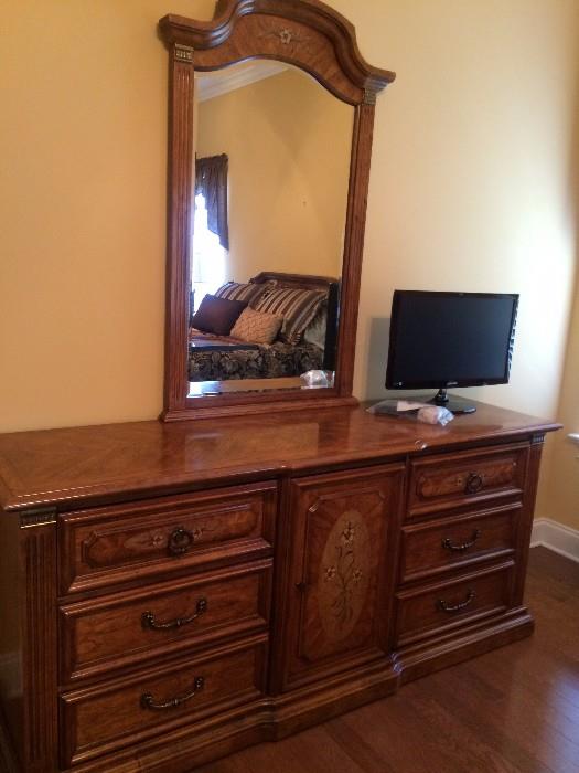 Stanley dresser with mirror,  TV