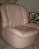 Pink Leather Slipped Chair