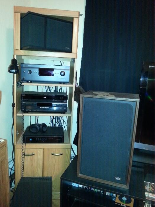 Stereo Components and Cabinet