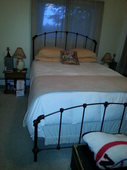 Iron Bed - Queen Mattress and Box Spring (like new)