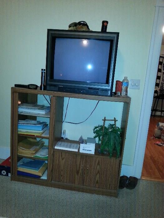 Color TV and TV Cabinet