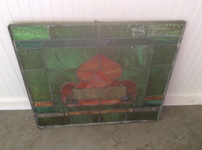 Antique piece of stained glass, exceptionally well made