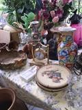 assorted collectibles, vases