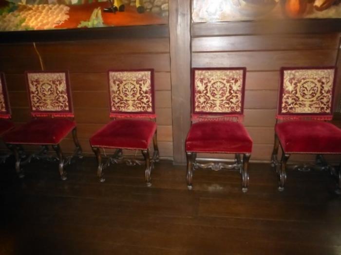 Italian Ornate Embroided Chairs