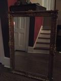 Large framed wall mirror