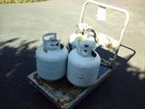 Three propane tanks