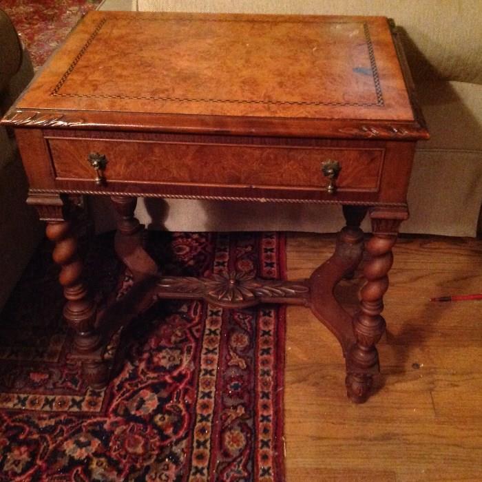 1 Drawer Antique End Table - 140.00
